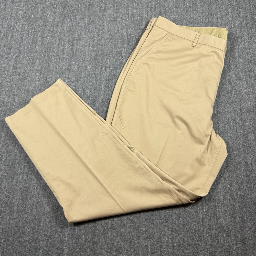 Bonobos Mens 42x32 Classic Fit Chino Pants Khaki Tan Casual Flat Front